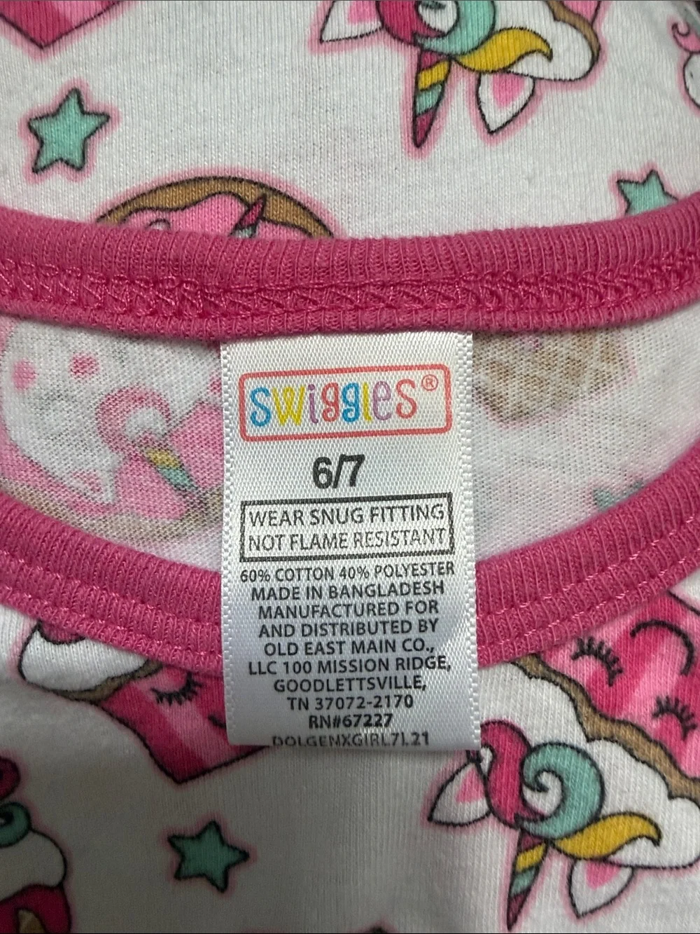 Carter's Unicorn & Pink Character Kids Pajama Set